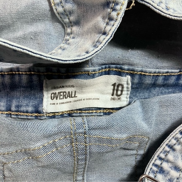 🧡2FOR$15 Urban Kids Distressed Denim Skinny Overalls - Picture 9 of 9